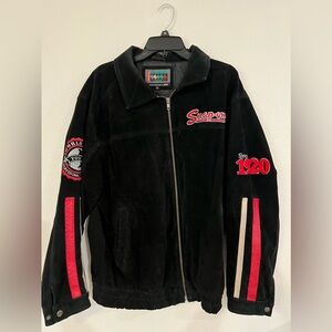 Snap-On Tools Black Suede Leather Zipper Jacket 2008 Edition Adult XL Rare